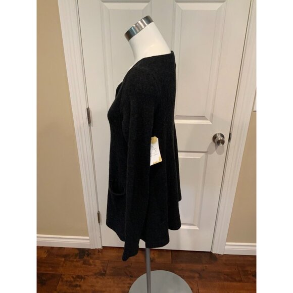 Moth Anthropologie Dark Gray Wool Long Sleeve Cardigan Sweater, Size XS - Picture 4 of 6